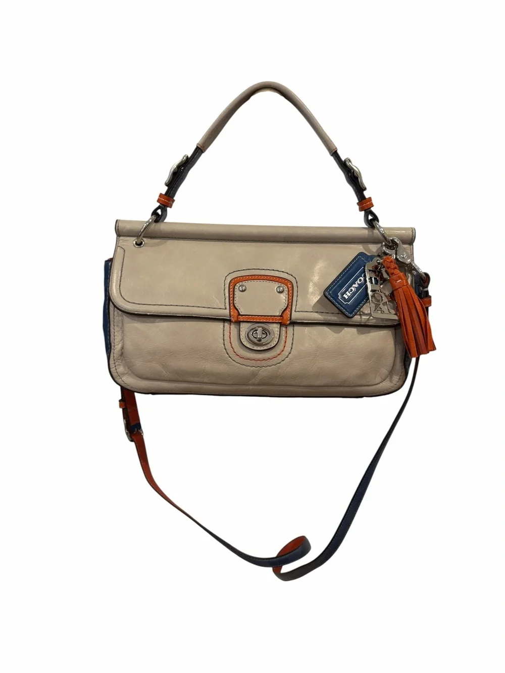 🧡💙 Vintage Coach Legacy Colorblock Willis City Bag 19035 Crossbody 💙🧡